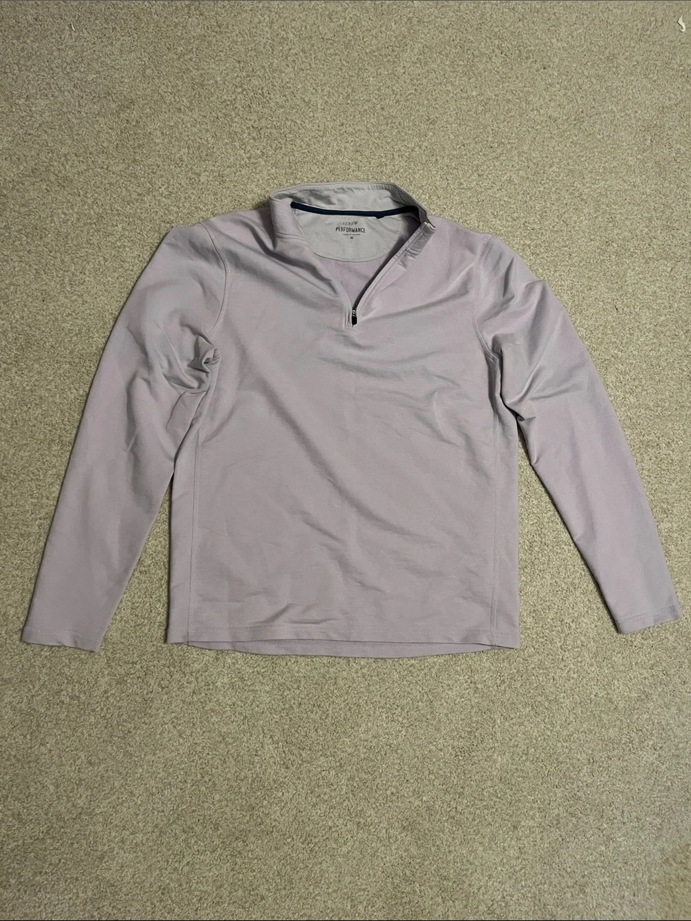 J Crew Men’s Lavender Performance Quarter-Zip Pullover